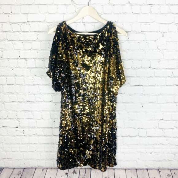 Dresses & Skirts - NYE Sequin Split Sleeve Shift Dress